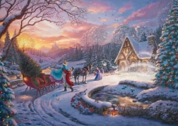 Disney Cinderella with the Prince at Christmas 1000-piece puzzle