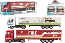 Kamión s návesom – kovová kabína, voľnobeh, 19 cm