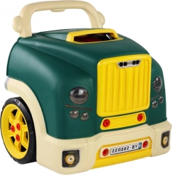 Zielona rozbieralna ciężarówka – dziecięcy warsztat z narzędziami