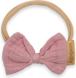 Bandeau en mousseline pour bébé New Baby rose