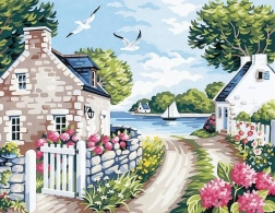 Diamond Painting Lakeside Cottages 30x40 cm