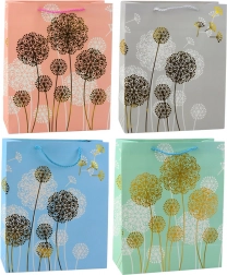 Darilna vrečka z motivom regrata in zlatimi poudarki 32 × 26 × 12 cm