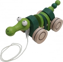 Lesena vlečna igrača Krokodil