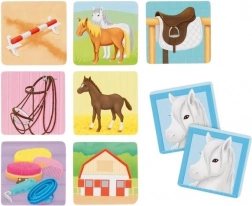 Wooden Memory Game Equestrian Stable