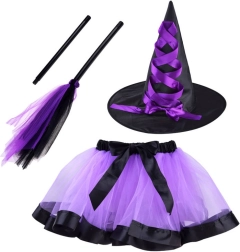 kids’ witch costume with broom – Witch
