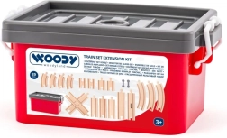 Wooden Railway Tracks Set in Box – 20 pcs