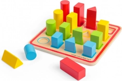 Bigjigs Toys drvena slagalica s oblicima, 16 dijelova (25 × 25 cm)