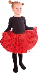 Kids’ ladybug polka-dot tutu skirt