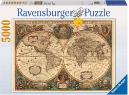Ravensburger puzzel oude wereldkaart 5000 stukjes