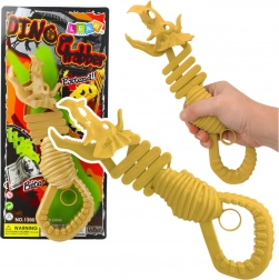 Kúšajúca kostra dinosaura – chyťák, hnedá