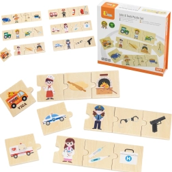VIGA wooden puzzles: professions and tools