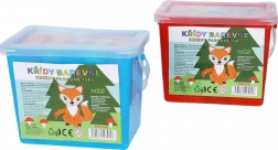 Farvede fortovskridt i spand – 15 stk.