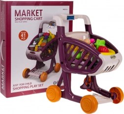 Interactive Shopping Cart with Lights and Music, 41 Pieces – Red