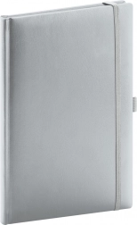 NOTIQUE Balacron Notebook, ruled, silver 15 × 21 cm