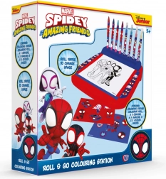 Supporto Spidey con album da colorare e colori