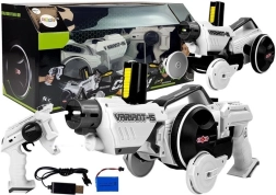 Wapen en auto 2-in-1 met afstandsbediening met foam-schijven, wit 2.4G