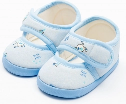 New Baby infant booties blue 0–3 months