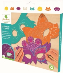 Scratch-off animal masks for kids