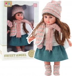 Panenka SWEET ANGEL v zimním oblečku 36 cm