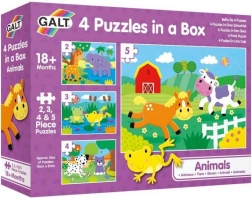 Állatkás puzzle 4 az 1-ben (2, 3, 4, 5 darab) GALT