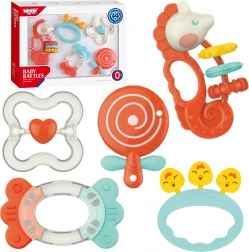 Woopie set of sensory rattles and teethers for children