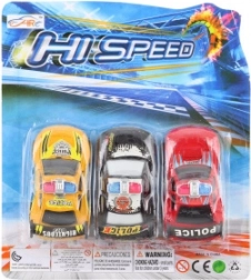 Set di macchinine della polizia – mix di colori (3 pz)