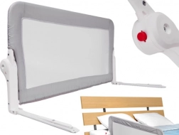 Ágyvédő leesésgátló, összecsukható, 200 cm, szürke