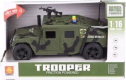 Elemes katonai autó fényekkel és hangokkal