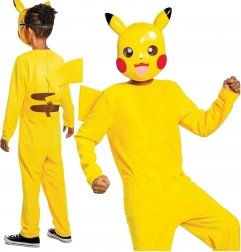 Kids Costume POKEMON Pikachu with Mask (ages 4–6, 109–126 cm)