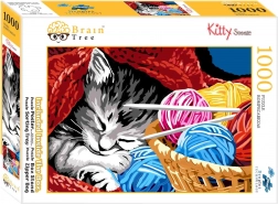 Sleeping Kitten Puzzle 1000 Pieces by Brain Tree