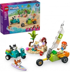 Lego Friends adventure with surfing pups and a scooter