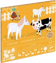 Djeco DIY kmetija – ustvarjalni komplet za barvanje in sestavljanje