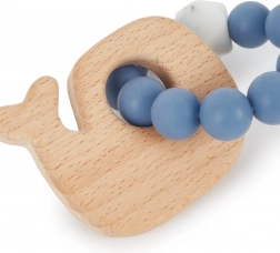 Silikonski grizalo z leseno kitom Bieco