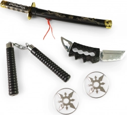 Gyerekeknek szánt műanyag nindzsa fegyverkészlet