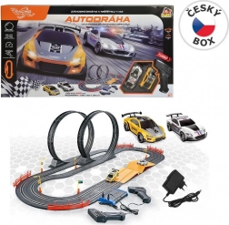 Pista da corsa Racing Collection 560 cm con giri e due auto
