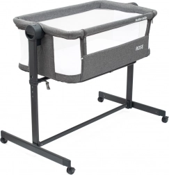 Rose Baby Mix bedside crib grey