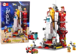 Spacecraft building kit with launch pad, 1083 pieces