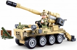 SLUBAN Army building set – 8x8 mobile cannon with ground mortar