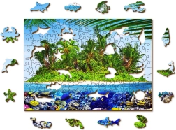 Wooden Puzzle Exotic Treasure Island 2-in-1, 200 Pieces