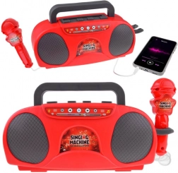 Karaoke portatile per bambini con microfono, rosso