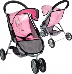 Little Princess PinkGrey Doll Stroller