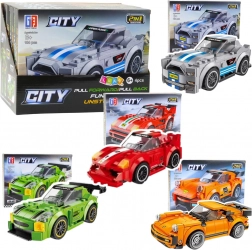 Klocki 2w1 auto i robot z napędem naciągowym (194–216 elementów)