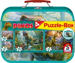 Children's Puzzle Dinosaurs 4in1 in a Metal Suitcase