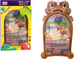 Dinosaur-Themed Pinball Game with Brown Stand