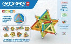 GEOMAG Supercolor magnetic construction set, 114 pieces
