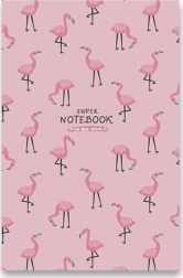 Notebook A6 Dog and Flamingo