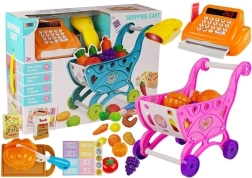 Children's Shopping Cart and Cash Register with Accessories