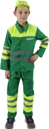 Children's Garbage Collector Costume with Reflective Stripes