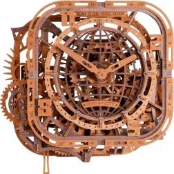 puzzle 3D in legno WOODEN CITY orologio da parete Gear Globe