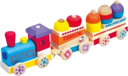 Bino Trenino di legno colorato MAXI